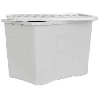 B&M Storage Box With Lid 80L - Grey