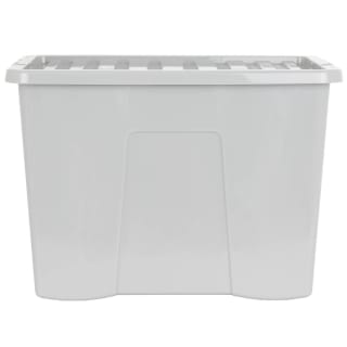B&M Storage Box With Lid 80L - Grey