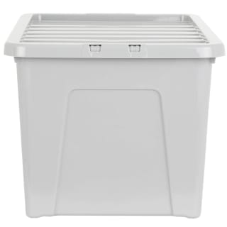 B&M Storage Box With Lid 60L - Grey