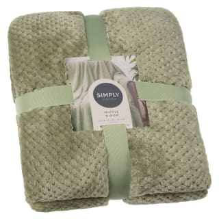  Simply Everyday Waffle Throw - Sage