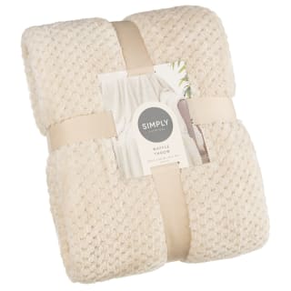  Simply Everyday Waffle Throw - Cream
