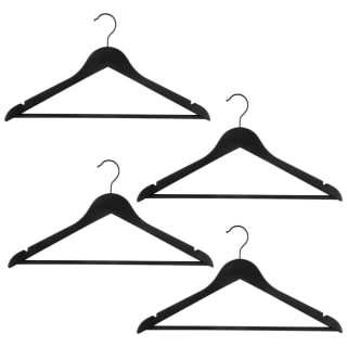 B&M Matt Black Wooden Hangers 4pk
