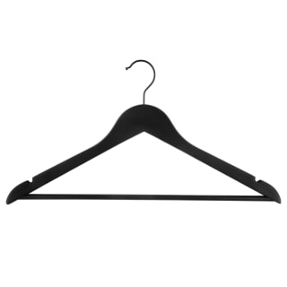 B&M Matt Black Wooden Hangers 4pk