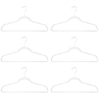 B&M Adult Clear Plastic Hanger 6pk