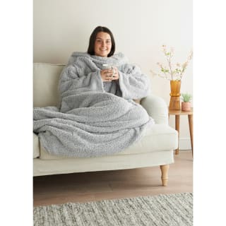  Home Essentials Teddy TV Blanket - Silver