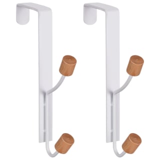 B&M Wood Double Over The Door Hooks 2pk