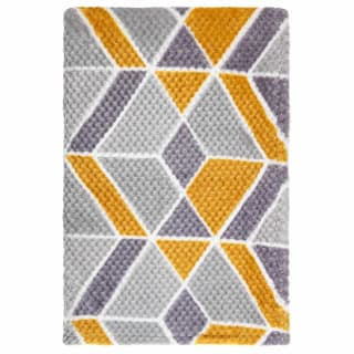 B&M Simply Geo Waffle Throw - Ochre