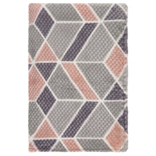  Simply Geo Blush Waffle Throw