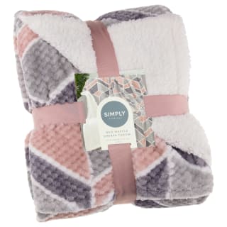  Simply Geo Blush Waffle Throw