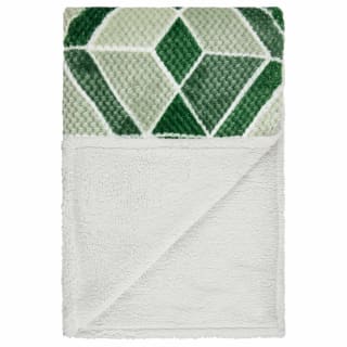 B&M Simply Geo Waffle Throw - Green