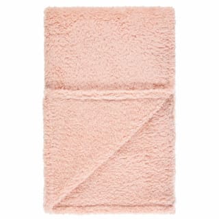 B&M Simply Two Tone Teddy Throw - Blush
