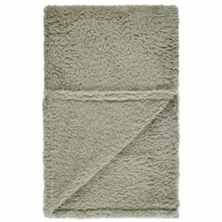 B&M Simply Two Tone Teddy Throw - Sage