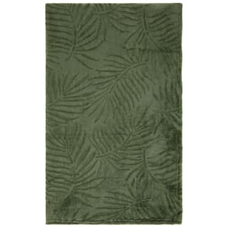  Large Leaf Embossed Green Throw