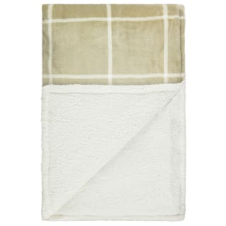  Winston Sage Check Sherpa Throw