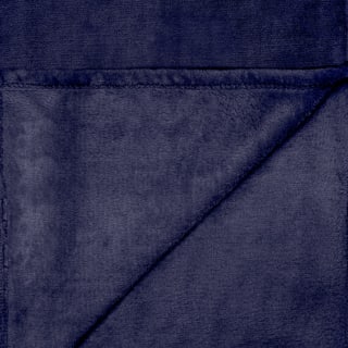  Navy Coral Fleece Throw