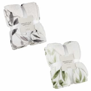  Winston Mono Leaf Sherpa Throw