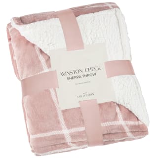  Winston Blush Sherpa Check Throw