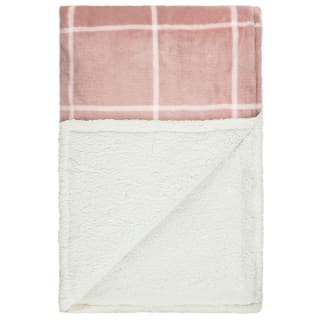  Winston Blush Sherpa Check Throw