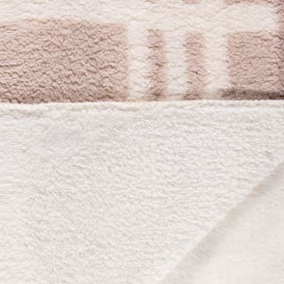 B&M Check Sherpa Throw - Natural