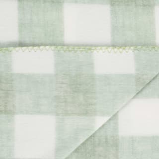  Simply Sage & Gingham Polar Fleece Throw 2pk