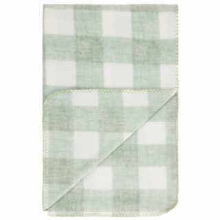  Simply Sage & Gingham Polar Fleece Throw 2pk