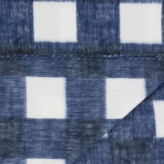  Simply Navy & Gingham Polar Fleece Throw 2pk