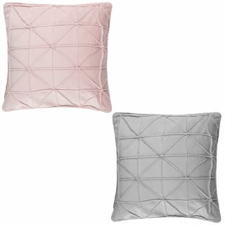  Geo Velvet Cushion - Blush