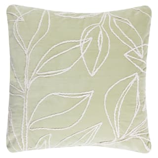  Botanical Green Leaf Stitch Cushion