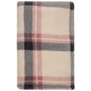  Simply Blush Check Sherpa Throw