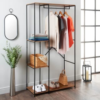  Tromso Garment Rail With Side Shelving