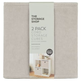  Lokken Cord Storage Cubes 2pk - Light Grey