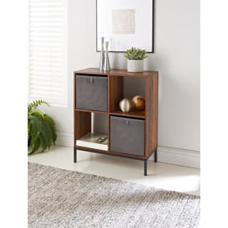  Lokken Velvet Storage Cubes 2pk - Grey