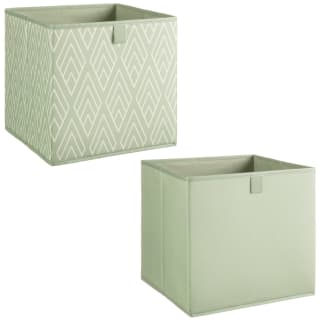  Lokken Printed Storage Cubes 2pk - Sage Diamond