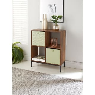  Lokken Printed Storage Cubes 2pk - Sage Diamond