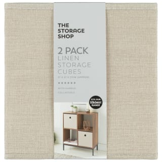  Lokken Linen Storage Cubes 2pk - Natural
