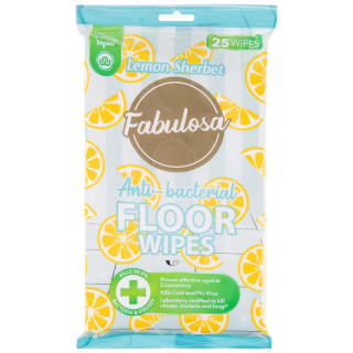 Fabulosa Anti-Bacterial Floor Wipes 25pk - Lemon Sherbet