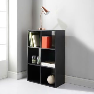  Lokken 6 Cube Shelving Unit - Black