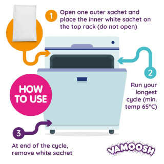  Vamoosh 6 In 1 Dishwasher Cleaner 2 X 50g