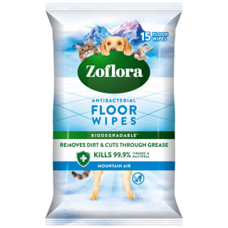  Zoflora Antibacterial Floor Wipes 15pk - Mountain Air