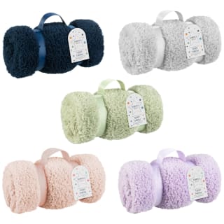  Simply Kids Teddy Throw - Light Grey