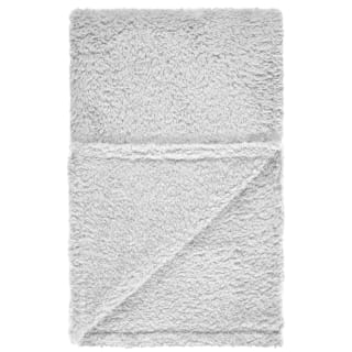  Simply Kids Teddy Throw - Light Grey