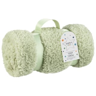  Simply Kids Teddy Throw - Sage