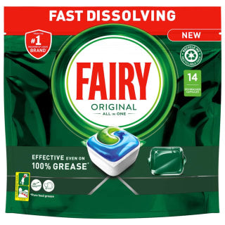  Fairy Original All-in-One Dishwasher Capsules 14pk