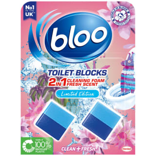  Bloo 2-in-1 Toilet Blocks 2pk - World In Bloom Spring Edition